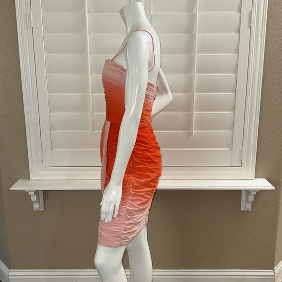 Erin Fetherston Valarie Orange Ombre Silk Mini Dress - Picture 3 of 9